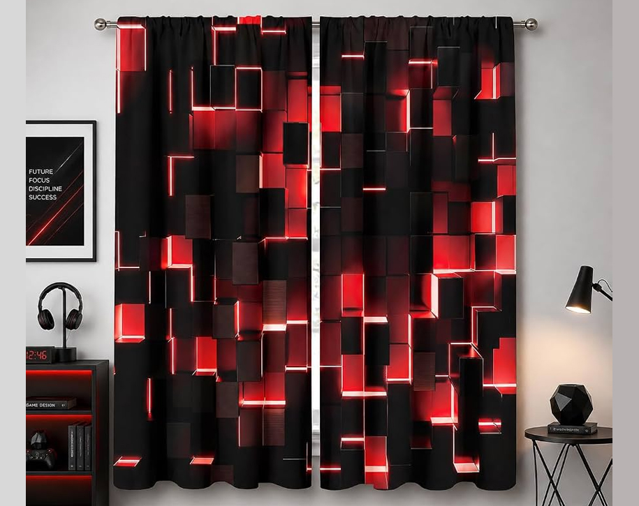 Geometric and Abstract Curtains in Peelamedu